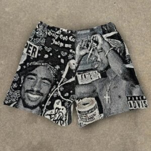 China Selected Trendy Brand Black and White Shorts