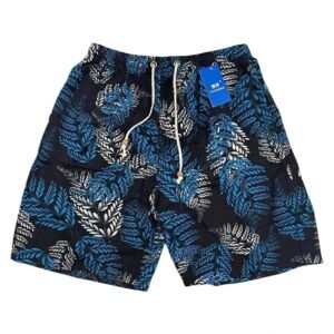 Ink into retro style blue-black shorts