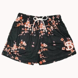 China Selected Printed Black Shorts