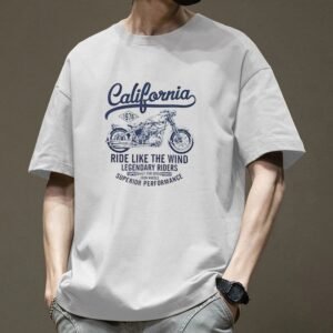 China Selected biker style white T-shirts