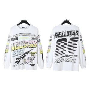 Hellstar Racing Style White Sweatshirt