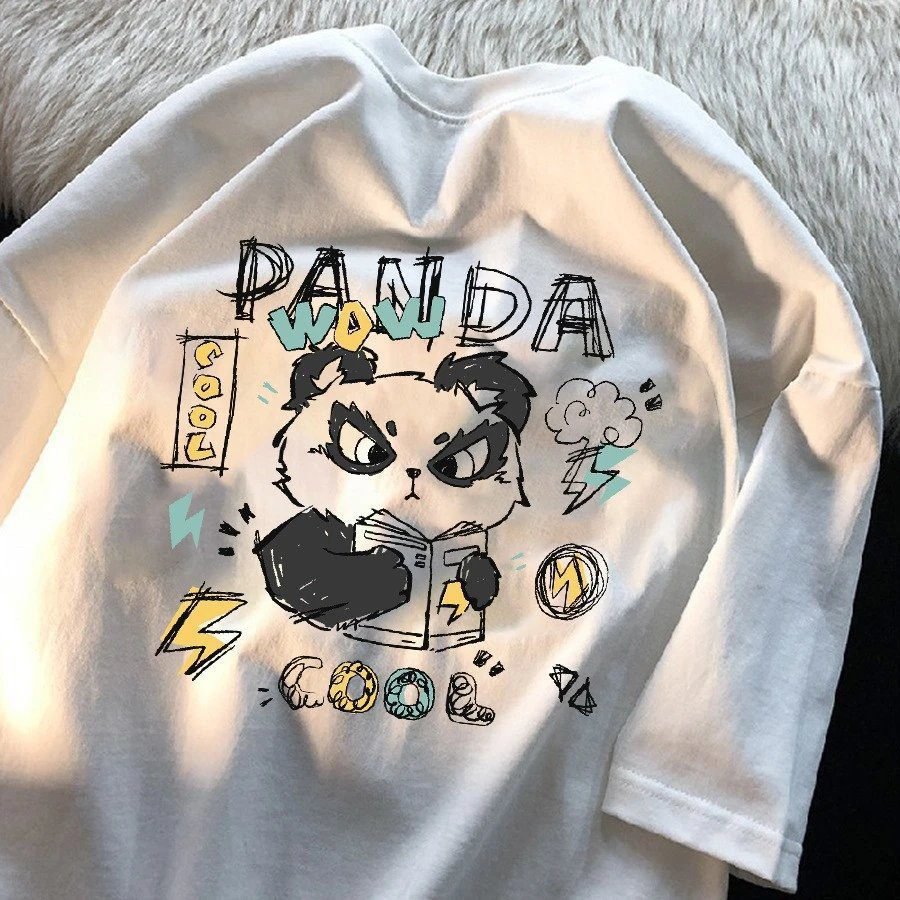 China Selected panda trendy cool white sweatshirt