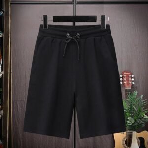 China Selected minimalist style black shorts