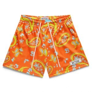 BKTSQD Printed Retro Style Shorts