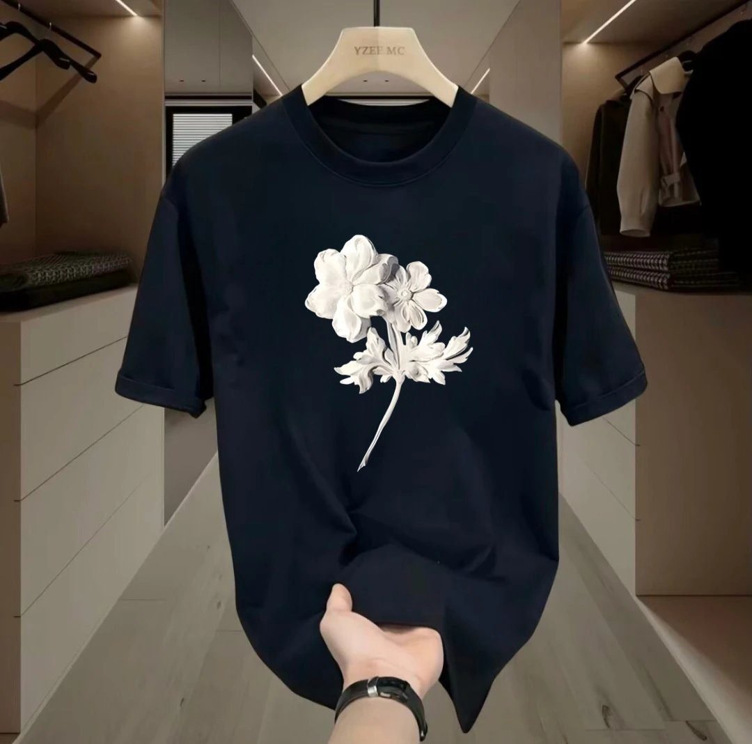 China Selected floral print style T-shirts