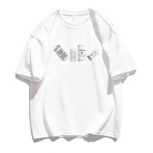 China Selected printed simple white T-shirts