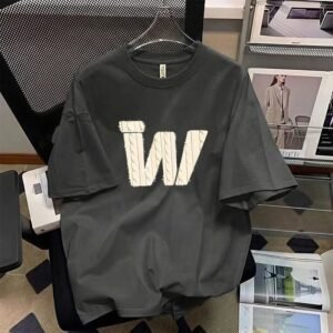 China Selected alphabetic trendy brand gray T-shirt