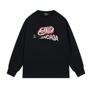 Balenciaga letter-style black T-shirt