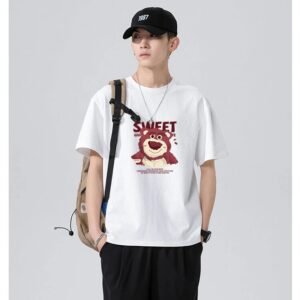 China Selected with cartoon prints white T-shirt