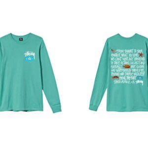 Stussy's eco-friendly mint green long-sleeved shirt
