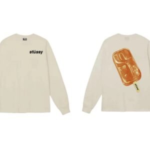 Stussy Ice Cream Style Off-White Long-Sleeve Shirt
