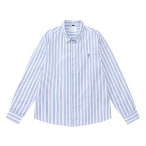 AMI Stripe Simple Blue Shirt