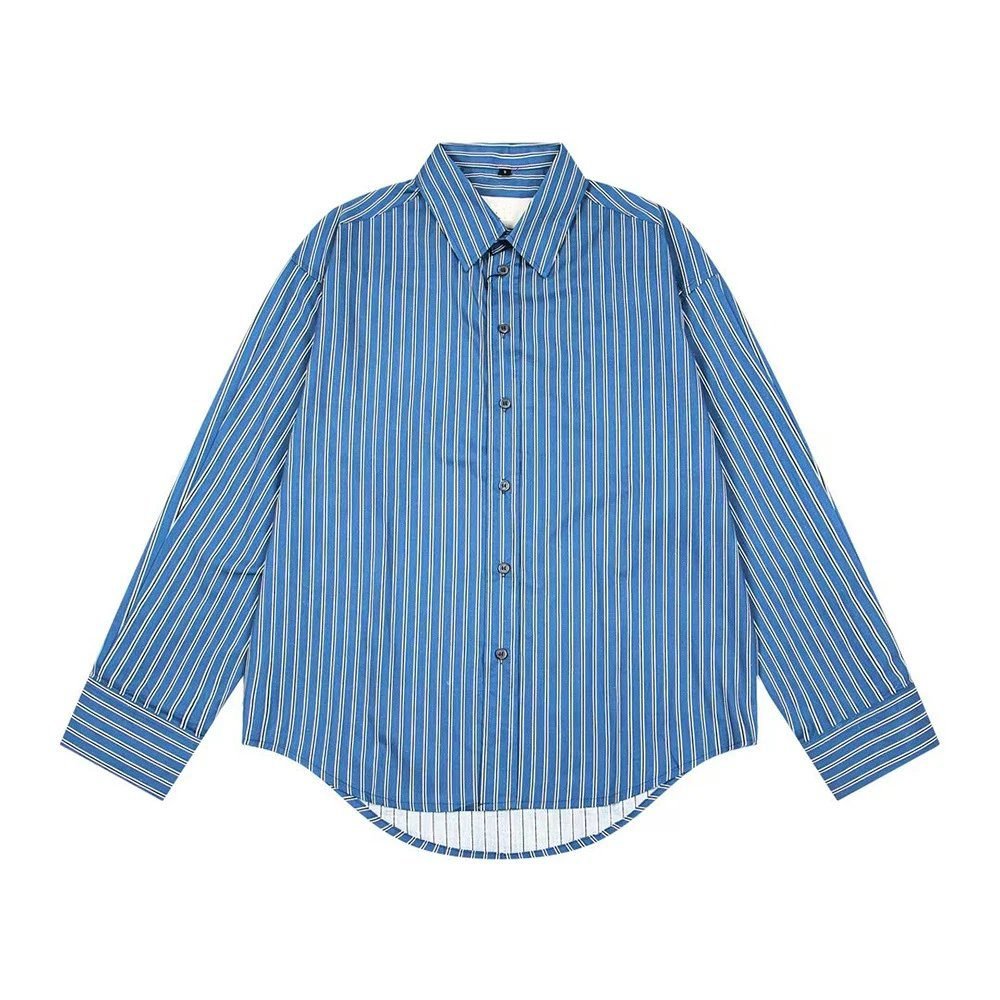AMI striped retro-style blue shirt