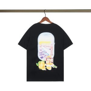 Casablanca Aviation Series Trendy Cool Black T-shirt