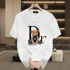 DRZR Bear Print White T-shirt
