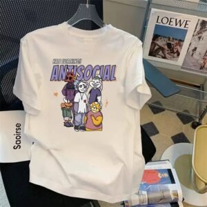 China Selected cartoon-style white T-shirt