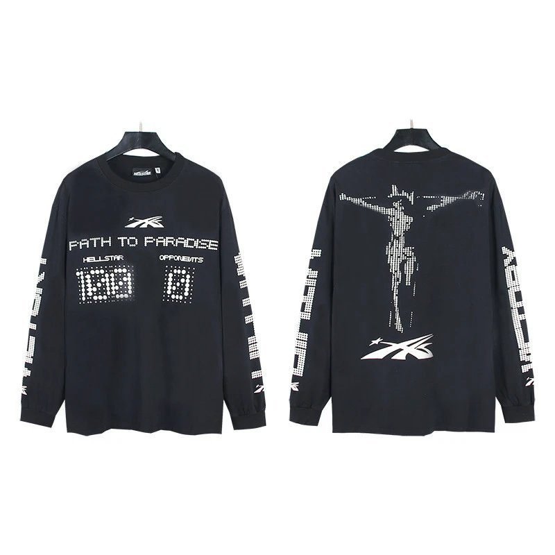 Hellstar Dark Style Printed Black Long-sleeve
