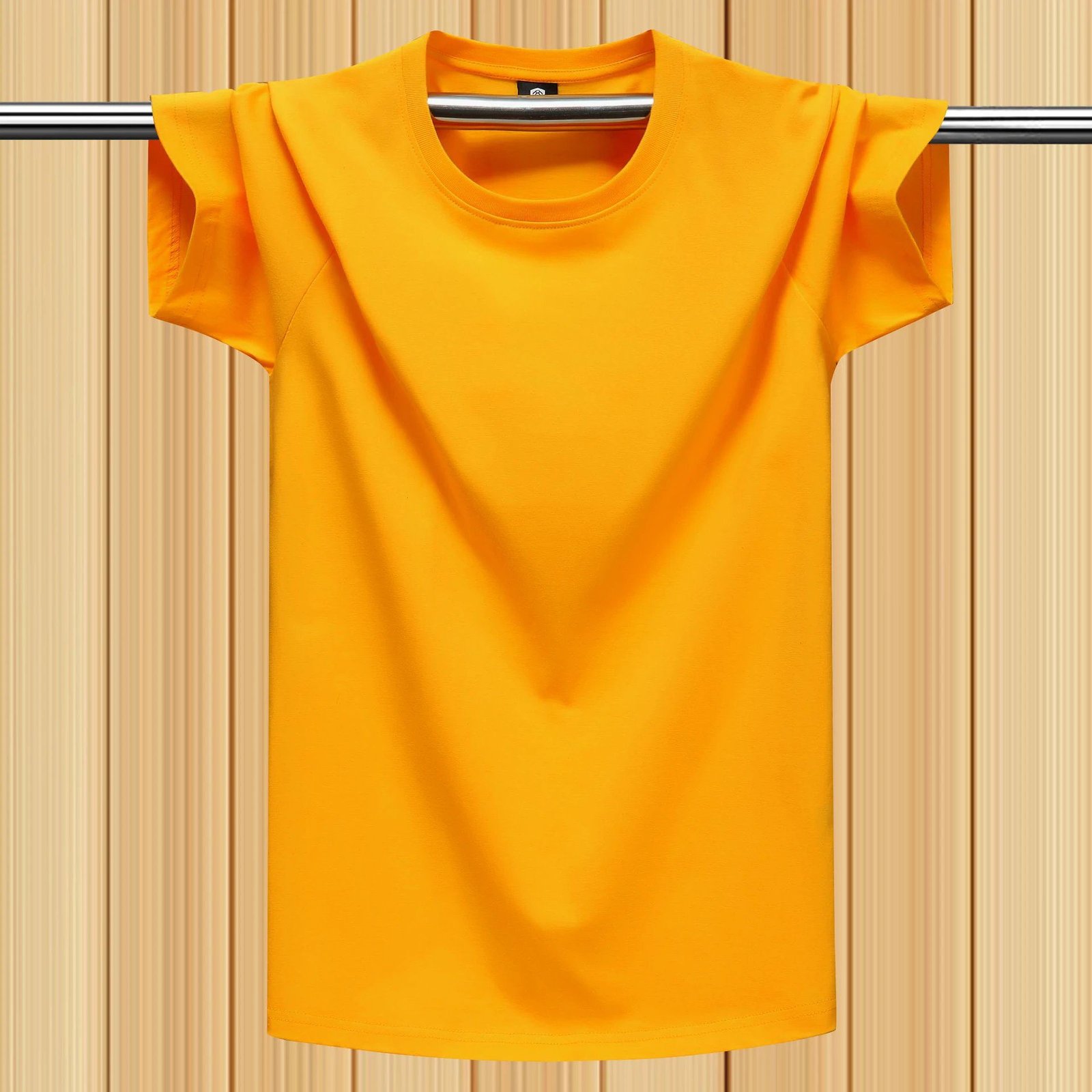 China Selected solid color simple style yellow T-shirt