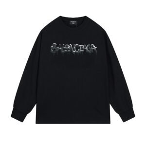 Balenciaga graffiti-style black long-sleeve