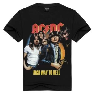 China Selected rock style black T-shirt