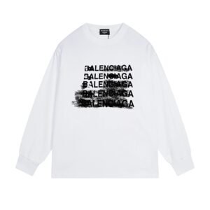 Balenciaga letter-style white T-shirt