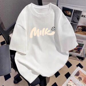 China Selected Milk series simple white T-shirt