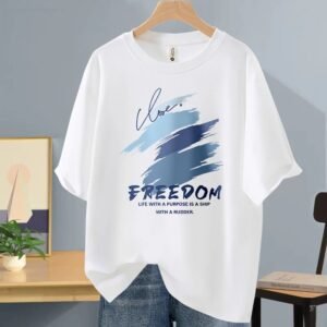 China Selected free-style white T-shirts