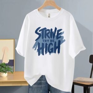 China Selected letter-printed white T-shirt