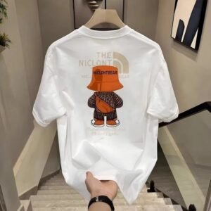 China Selected bear trendy white T-shirt.