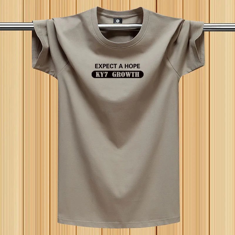 KY7 GROWTH Simple Style Gray T-shirt