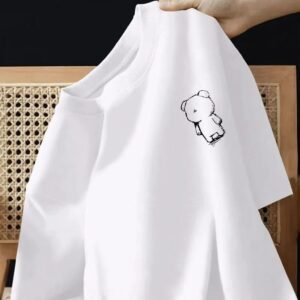 Other Bear Simple Style White T-shirt