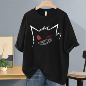 China Selected Lightning Cat trendy black T-shirt