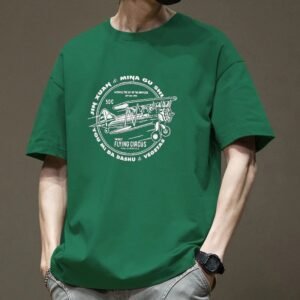 China Selected Flight Series retro green T-shirts