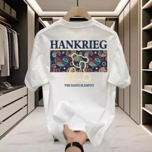 HANKRIEG Printed Trendy White T-shirt