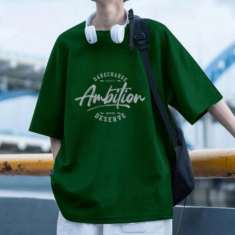 China Selected letter-printed short-sleeve (green)