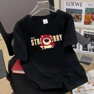 China Selected with a childlike style black T-shirt.