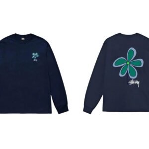 Stussy Floral Series Casual Style Navy Long-Sleeve