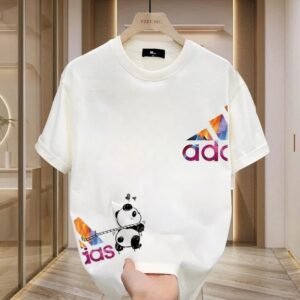 Adidas white T-shirt with panda print