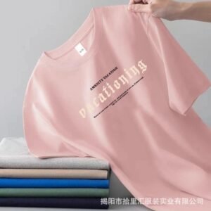 China Selected resort style pink T-shirts