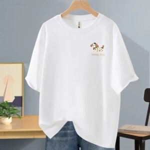 China Selected Pet style white T-shirt