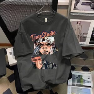 TuaoStudio Graffiti-style Dark Grey T-shirt