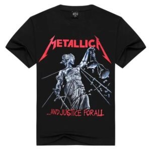 China Selected rock style black T-shirt