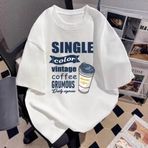 China Selected retro-style white T-shirts