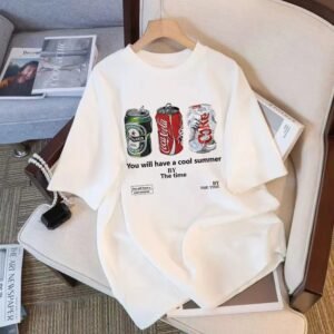 China Selected white T-shirt with can print