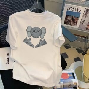 KAWS Co-branded Minimalist Style White T-shirt