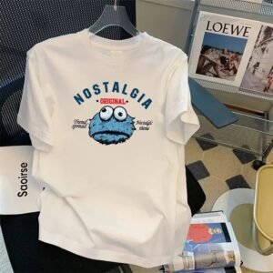 China Selected with cartoon prints white T-shirt