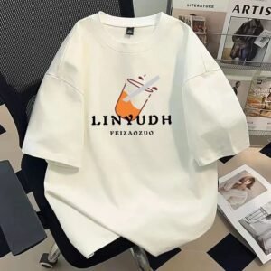 China Selected alphabet printed white T-shirt