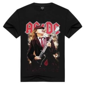 China Selected rock style black T-shirt