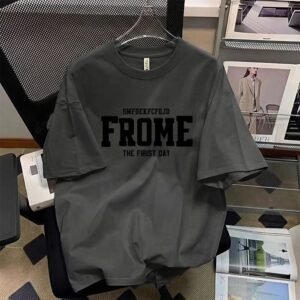 China Selected retro-style grey T-shirt