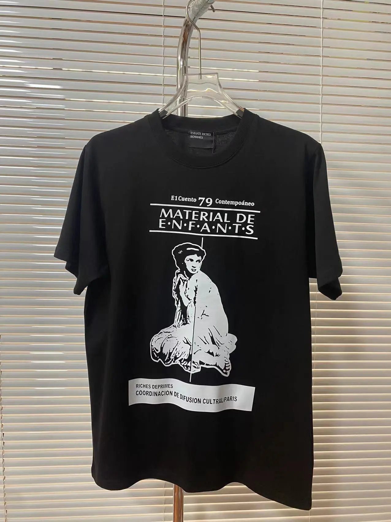 ENFANTS RICHES Retro Style Black T-shirt